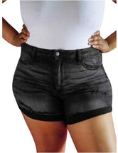 See Me High-Waist Black Stone Wash Shorts-Clozit Essentials